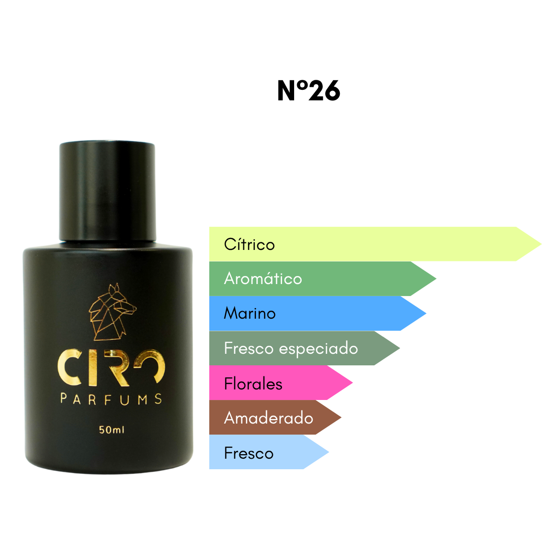 Ciro 26 - Inspirado en Aqua - [Cítrico Clásico] 50mL [ÚLTIMAS UNIDADES - SOLO ONLINE]